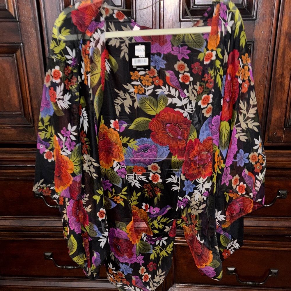 Bijoux Terner Multicolor Floral Kimono